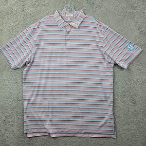Peter Millar Men’s Summer Comfort Golf Polo Shirt Striped Size XL